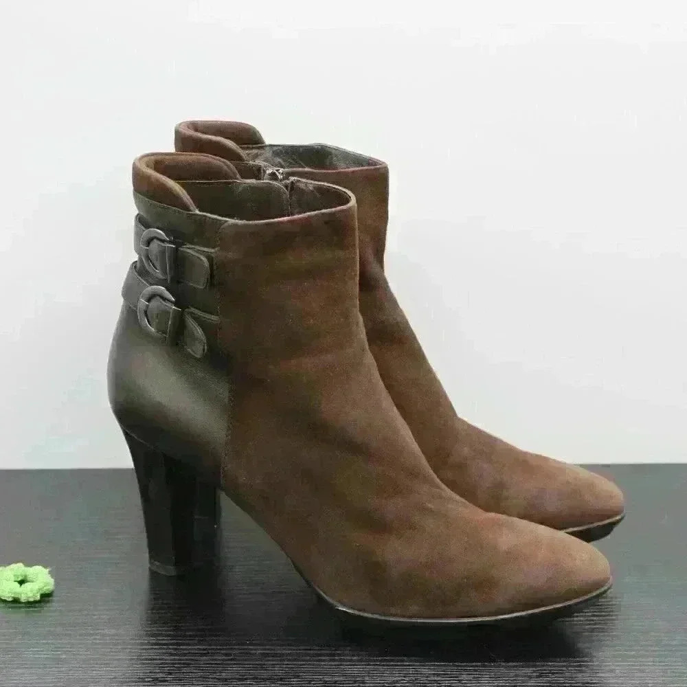 Aquatalia Women's Brown Suede Leather Boots